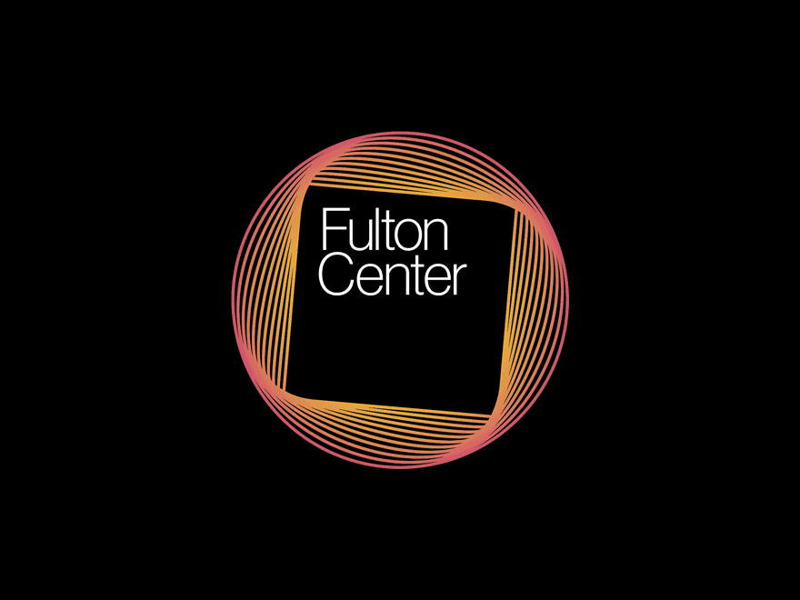Logo for Fulton Center MTA subway station in Manhattan, New York City